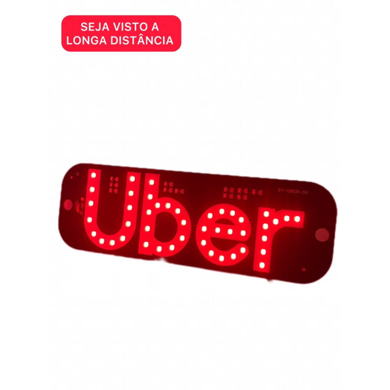 Placa Uber Motorista De Aplicativo 4 Cores