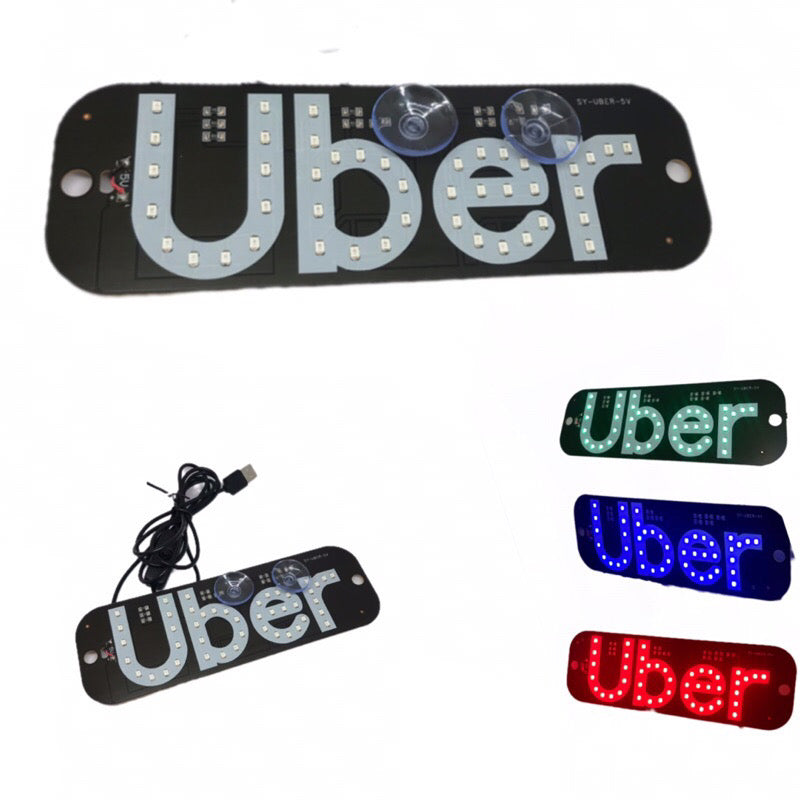 Placa Uber Motorista De Aplicativo 4 Cores