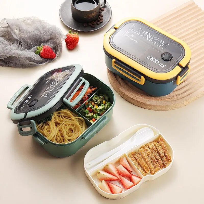 Marmiteira Térmica 2 em 1 de 1200ml - Lunch Box